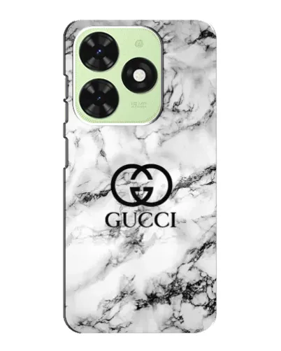 Чехол для TECNO Pop 8 с картинкой «Gucci — мраморный шик»