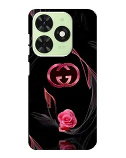 Чехол для TECNO Pop 8 с картинкой «Gucci — неоновая роза»