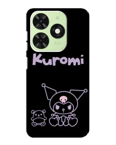 Чохол для TECNO Pop 8 з картинкою «Kuromi — чорний мінімалізм»