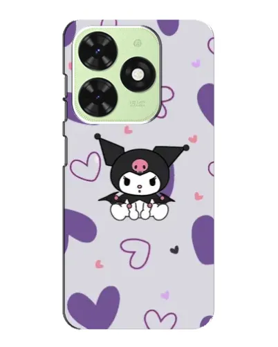 Чохол для TECNO Pop 8 з картинкою «Kuromi та лавандові серця»