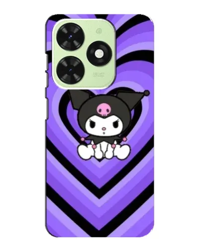 Чохол для TECNO Pop 8 з картинкою «Kuromi та фіолетові серця»