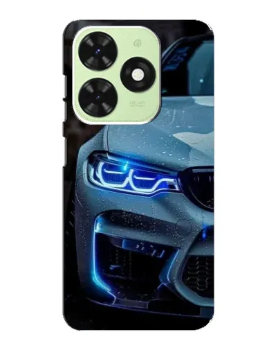 Чехол для TECNO Pop 8 с картинкой «Взгляд BMW с синими фарами»
