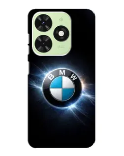 Чехол для TECNO Pop 8 с картинкой «BMW — неоновое сияние»