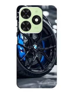 Чехол для TECNO Pop 8 с картинкой «Колесо BMW вблизи»