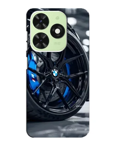 Чехол для TECNO Pop 8 с картинкой «Колесо BMW вблизи»
