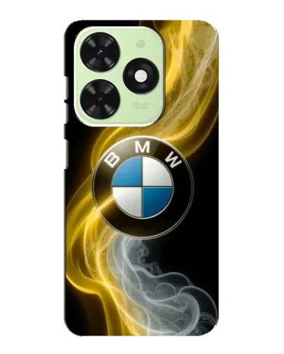 Чехол для TECNO Pop 8 с картинкой «Золотистый дым BMW»