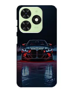 Чехол для TECNO Pop 8 с картинкой «BMW на мокрой дороге»