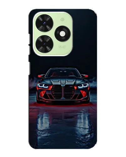 Чехол для TECNO Pop 8 с картинкой «BMW на мокрой дороге»