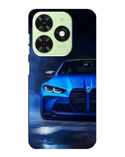 Чехол для TECNO Pop 8 с картинкой «Голубая BMW M4»