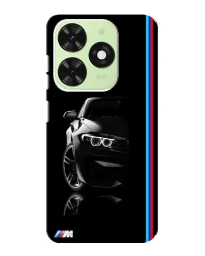 Чехол для TECNO Pop 8 с картинкой «Силуэт BMW в темноте»