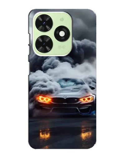 Чехол для TECNO Pop 8 с картинкой «BMW в дыму»