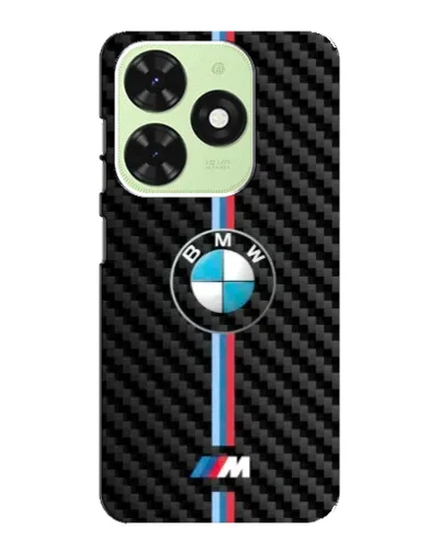 Чехол для TECNO Pop 8 с картинкой «Эмблема BMW и карбон»