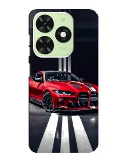 Чехол для TECNO Pop 8 с картинкой «Красная BMW на дороге»