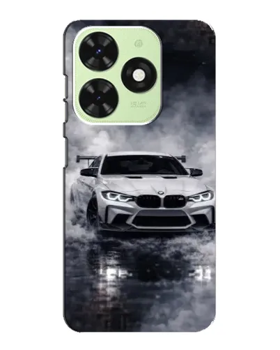 Чехол для TECNO Pop 8 с картинкой «BMW сквозь туман»