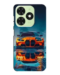 Чохол для TECNO Pop 8 з картинкою «BMW — золота емблема»