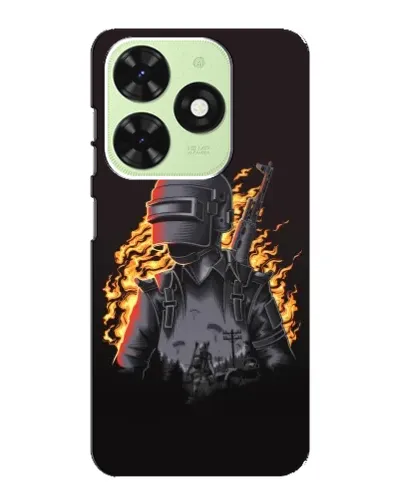 Чехол для TECNO Pop 8 с картинкой «PUBG — огненный силуэт» Чехол для TECNO Pop 8 с картинкой «PUBG — огненный силуэт»