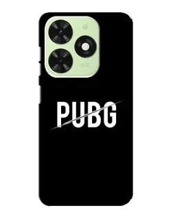 Чехол для TECNO Pop 8 с картинкой «PUBG — белый логотип»