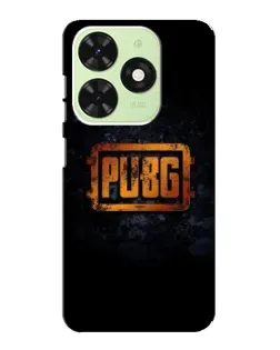 Чехол для TECNO Pop 8 с картинкой «PUBG — золотой логотип»
