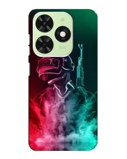 Чехол для TECNO Pop 8 с картинкой «PUBG — огненный воин»