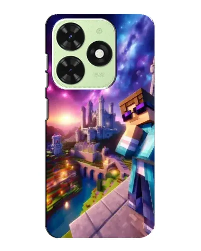 Чехол для TECNO Pop 8 с картинкой «Стив и космос» Чехол для TECNO Pop 8 с картинкой «Стив и космос»