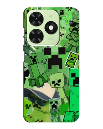 Чехол для TECNO Pop 8 с картинкой «Криперы Minecraft» Чехол для TECNO Pop 8 с картинкой «Криперы Minecraft»