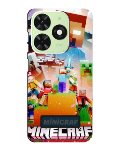 Чехол для TECNO Pop 8 с картинкой «Minecraft герои игры» Чехол для TECNO Pop 8 с картинкой «Minecraft герои игры»