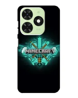 Чехол для TECNO Pop 8 с картинкой «Minecraft Diamond лого»
