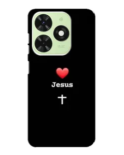 Чехол для TECNO Pop 8 с картинкой «Сердце - Jesus»