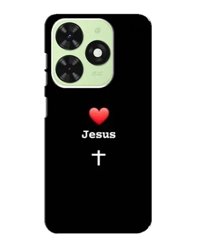 Чехол для TECNO Pop 8 с картинкой «Сердце - Jesus»