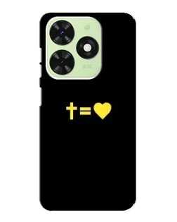 Чехол для TECNO Pop 8 с картинкой «Сердце и Крест»