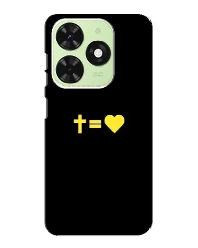 Чехол для TECNO Pop 8 с картинкой «Сердце и Крест»