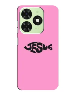 Чехол для TECNO Pop 8 с картинкой «Розовый символ  Jesus»