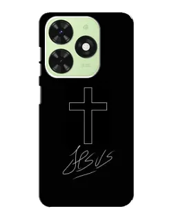 Чохол для TECNO Pop 8 з картинкою «Графічний хрест Jesus»