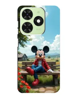 Чехол для TECNO Pop 8 с картинкой «Микки на скамейке»