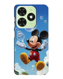 Чехол для TECNO Pop 8 с картинкой «Mickey и мыльные пузыри»