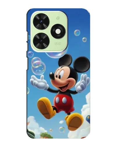 Чехол для TECNO Pop 8 с картинкой «Mickey и мыльные пузыри»