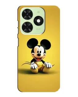 Чехол для TECNO Pop 8 с картинкой «Микки на желтом»
