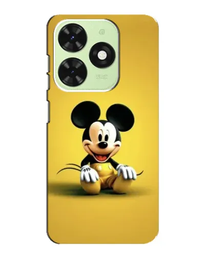 Чехол для TECNO Pop 8 с картинкой «Микки на желтом»