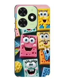 Чехол для TECNO Pop 8 с картинкой «Цветные губки»