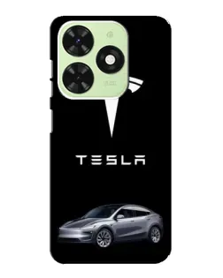 Чехол для TECNO Pop 8 с картинкой «Tesla Model Y»
