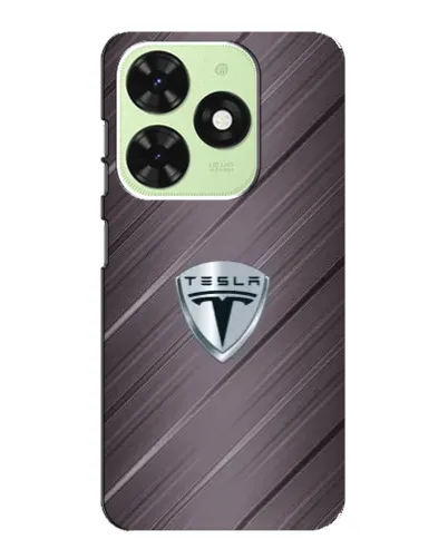 Чехол для TECNO Pop 8 с картинкой «Металлическая текстура Tesla»