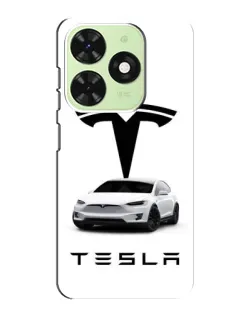 Чехол для TECNO Pop 8 с картинкой «Tesla White Style»