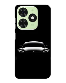 Чехол для TECNO Pop 8 с картинкой «Фары Tesla Night»
