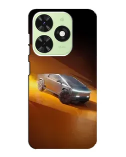 Чехол для TECNO Pop 8 с картинкой «Cybertruck в пустыне»