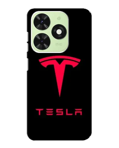 Чехол для TECNO Pop 8 с картинкой «Tesla Red Logo»