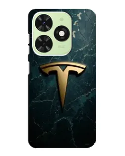 Чехол для TECNO Pop 8 с картинкой «Мраморная Tesla Gold»