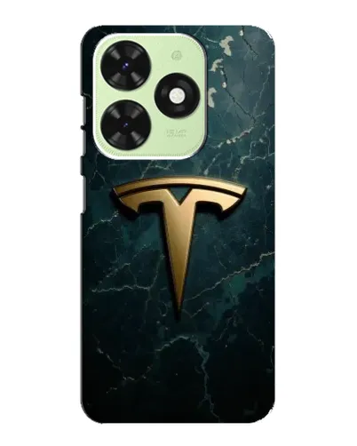 Чехол для TECNO Pop 8 с картинкой «Мраморная Tesla Gold»