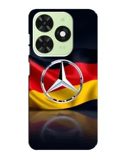 Чехол для TECNO Pop 8 с картинкой «Mercedes — флаг Германии»
