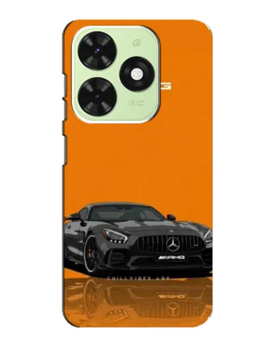 Чехол для TECNO Pop 8 с картинкой «Оранжевый Mercedes AMG»