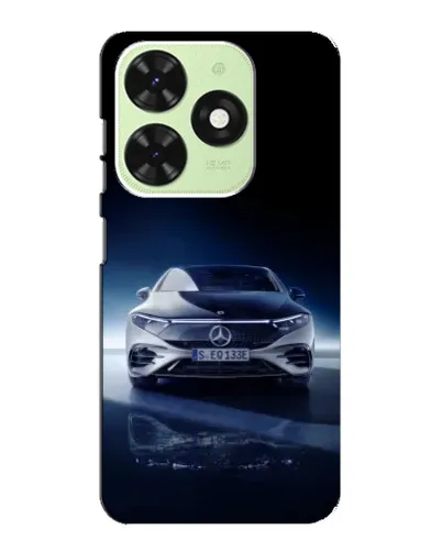 Чехол для TECNO Pop 8 с картинкой «Ночной Mercedes EQ»